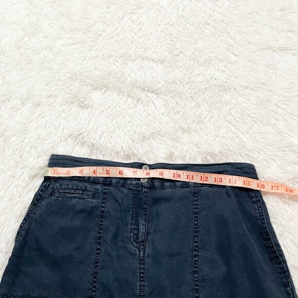Women J Jill A Line Denim-Like Knee Length Skirts in Denim Blue Size 8 - Picture 3 of 8
